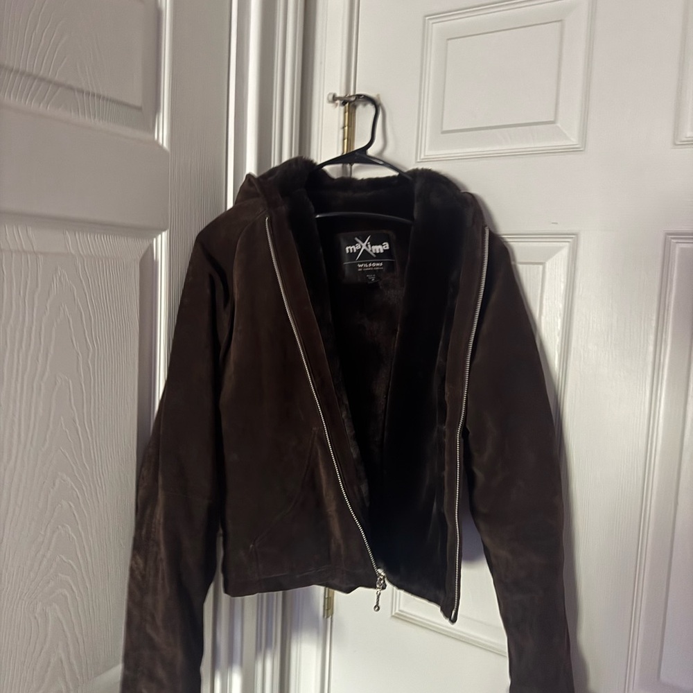 Maxima Dark Brown Leather Jacket